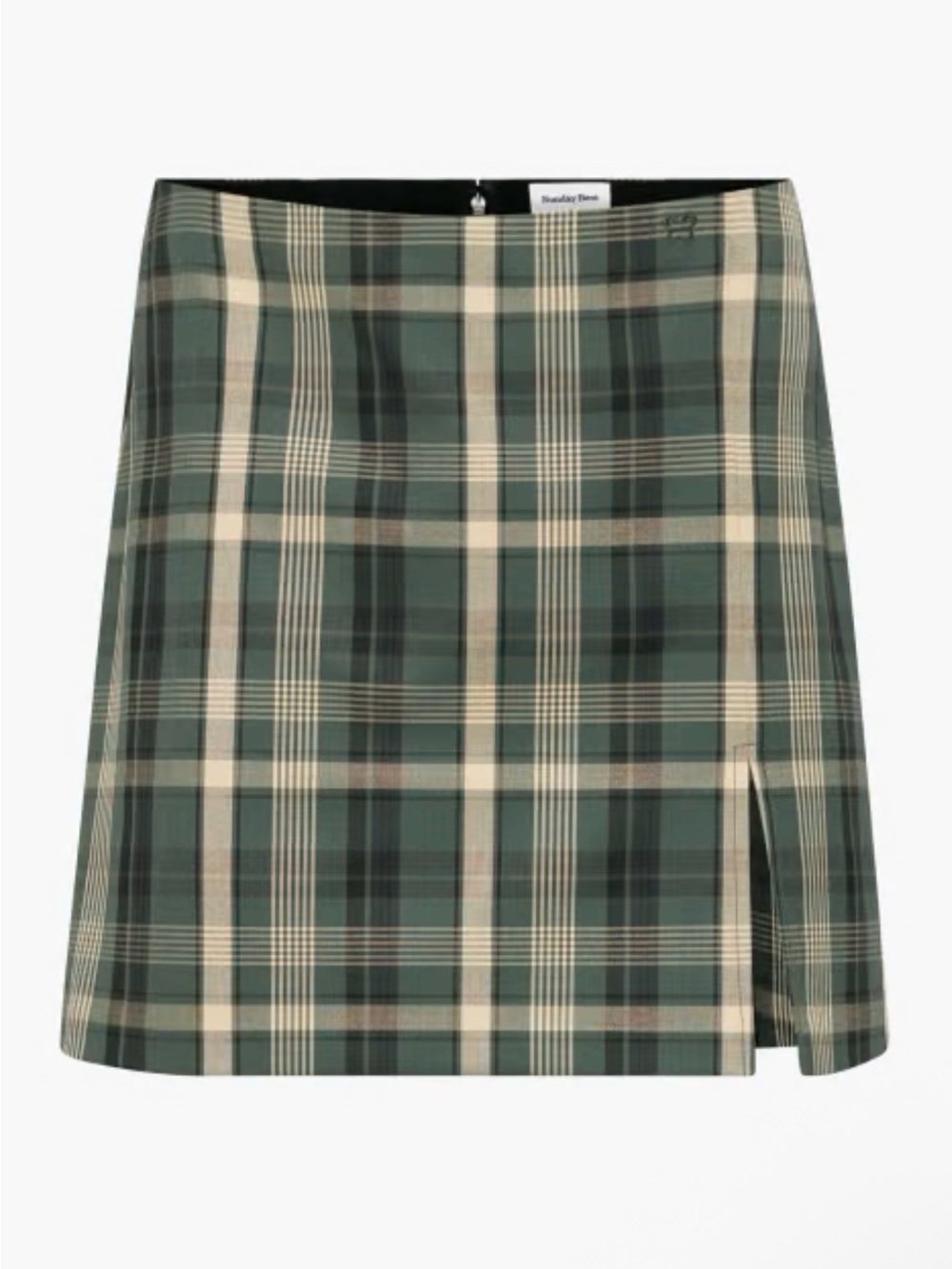 Aritzia Tatiana Green Plaid Mini Skirt